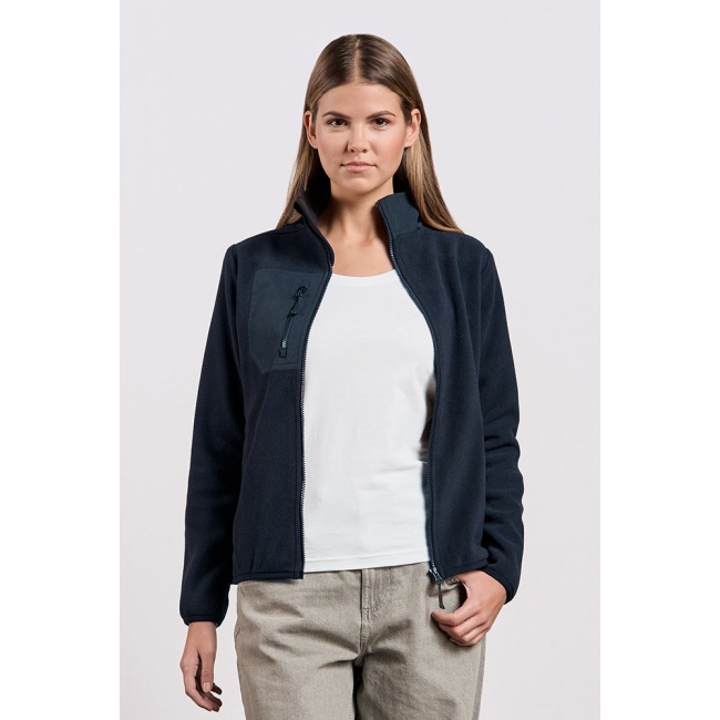 Naiste fliisjakk kanvaa detailidega