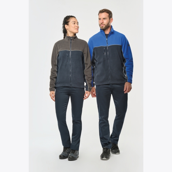 WK904 Unisex eco-friendly two-tone polarfleece jacket