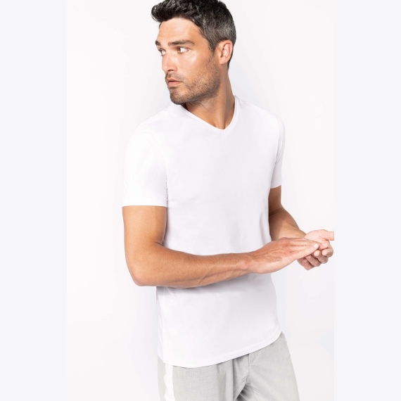 K3014 Men's short-sleeved V-neck t-shirt