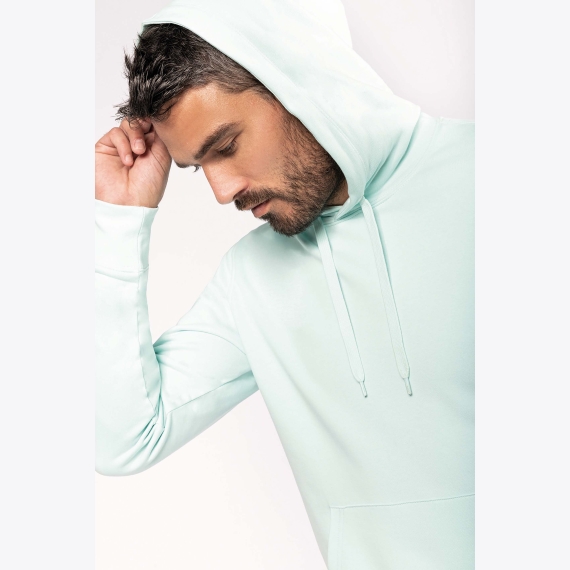 K4027 Mens eco-friendly hooded sweatshirt