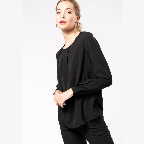 K5003 Ladies' long-sleeved crepe blouse