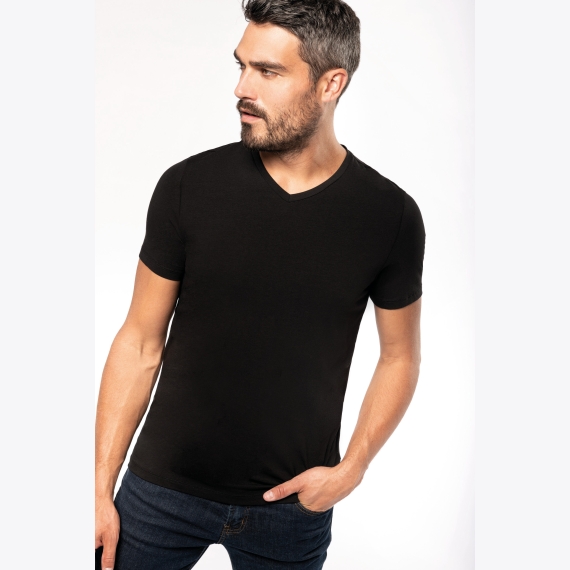K3014 Men's short-sleeved V-neck t-shirt