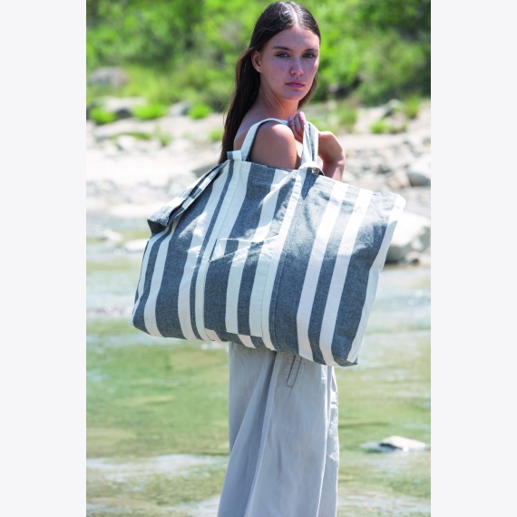 KI5214 Recycled hold-all bag - Striped pattern