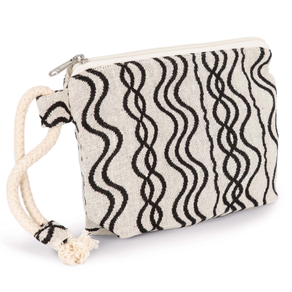 KI5704 Recycled zipped pouch - Wavy pattern