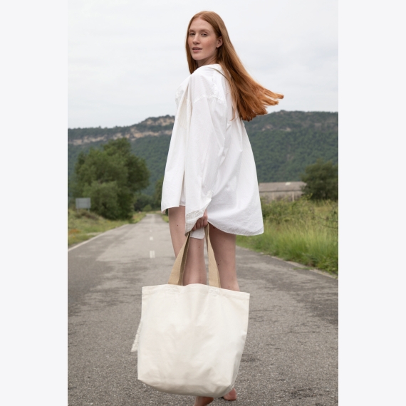 KI5204 Large recycled flat-bottomed shopping bag