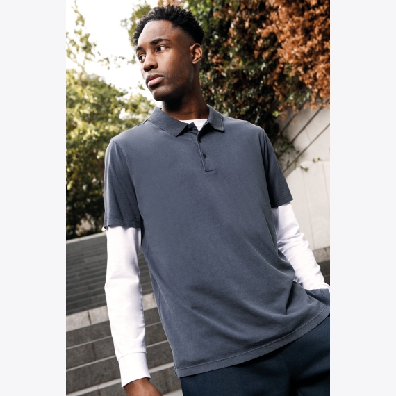 NS201 Washed Jersey Polo Shirt