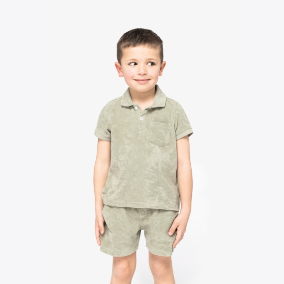 Boys’ eco-friendly towelling polo shirt