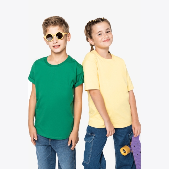 Kids'  t-shirt with dropped shoulder