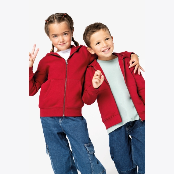 Eco-friendly kids’ full zip hooded sweatshirt