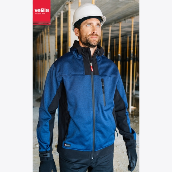 VE206007 Two-Tone Soft Shell Hooded Jacket