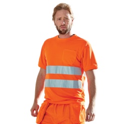 NEON Hi-Vis T-särk taskuga