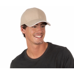KP198 Cap in organic cotton with contrasting sandwich peak - 6 panels