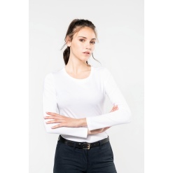 PK303 Ladies' crew neck long-sleeved Supima® t-särk