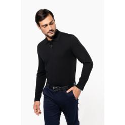Men's long-sleeved Supima® polo särk