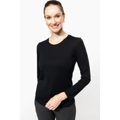 PK303 Ladies' crew neck long-sleeved Supima® t-särk