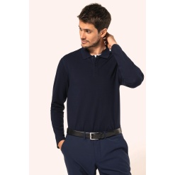 Meeste Supima® stretch polo särk pikkade varrukatega 230 g