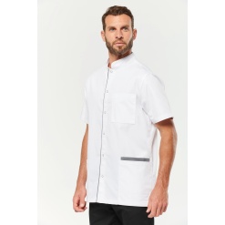 WK505 Men's polycotton smock with press studs