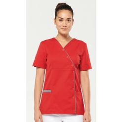 WK506 Ladies' polycotton smock with press studs