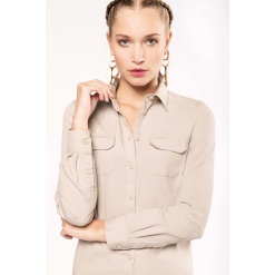 K591 Ladies' long-sleeved safari shirt
