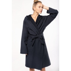 Unisex organic hooded bathrobe