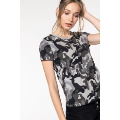 K3031 Ladies' short-sleeved camo t-shirt