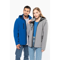 K422 Unisex 3-layer softshell hooded jacket with removable sleeves