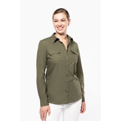 K591 Ladies' long-sleeved safari shirt