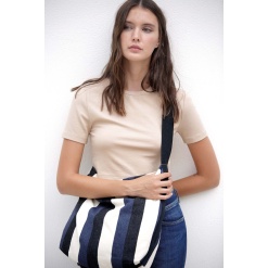 KI5211 Recycled shoulder bag - Striped pattern