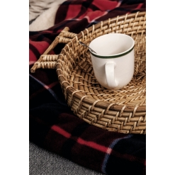 KI5901 Hand-woven rattan flat basket