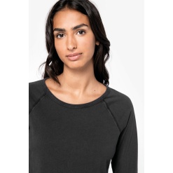NS339 Raglan Sleeved Washed  Women T-shirt