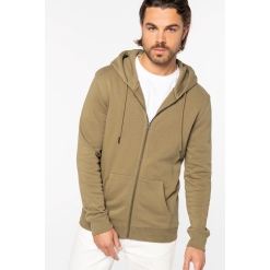 Unisex eco-friendly full zip hooded sweatshirt