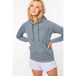 NS422 Ladies' hooded sweatshirt with raglan sleeves