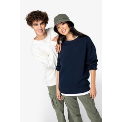 Unisex eco-friendly French Terry drop-shoulder crew neck sweatshirt