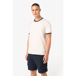 Meeste T-särk kontrastsete kantidega 180 g