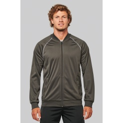PA384 Unisex zipped tracksuit top with piping
