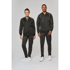 PA384 Unisex zipped tracksuit top with piping