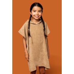 PA582 Kids hooded towelling poncho