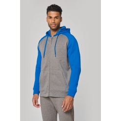 Kahevärviline kapuutsiga pusa