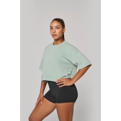 Naiste cropped pusa lühikeste varrukatega