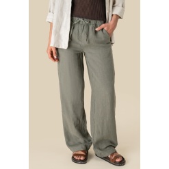 Naiste linased washed-effect püksid